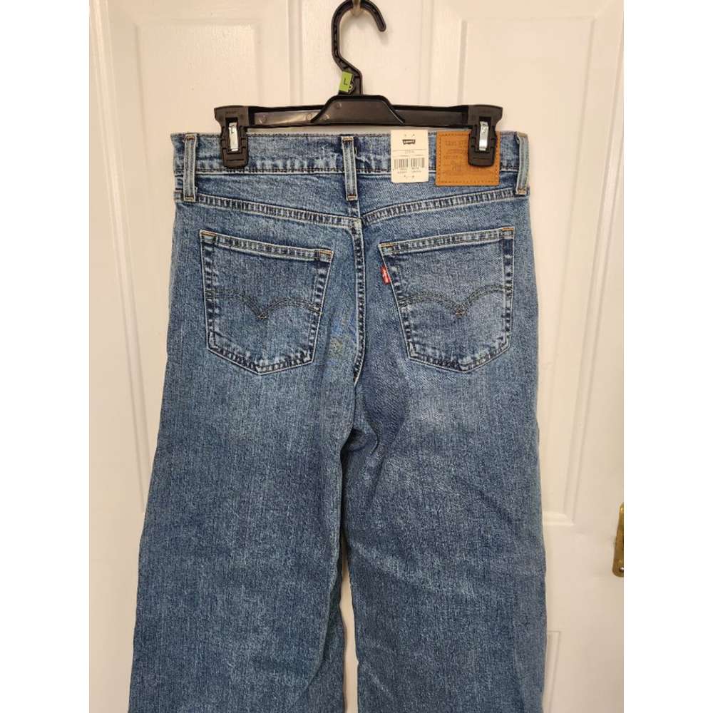 Levi's Blue 728 High-Rise Wide Straight Leg Jeans Size 29 - Picture 5 of 11